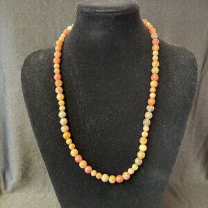 Handmade Picasso Jasper Gemstone Beads Necklace